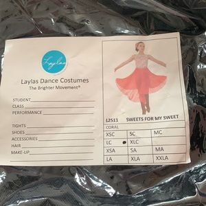 Layla’s  Dance costume - ivory lace w gold sequin mesh skirt